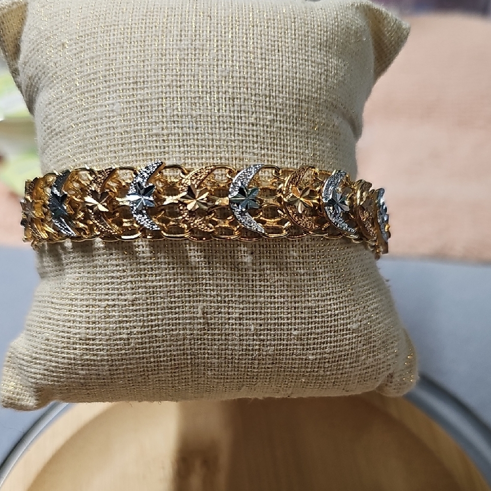 Elegant Gold Plated  and Silver Women's Bracelet